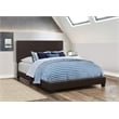 Dorian Faux Leather Upholstered Queen Panel Bed Brown