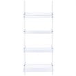 Amaturo 72-inch 4-shelf Acrylic Ladder Bookshelf Clear