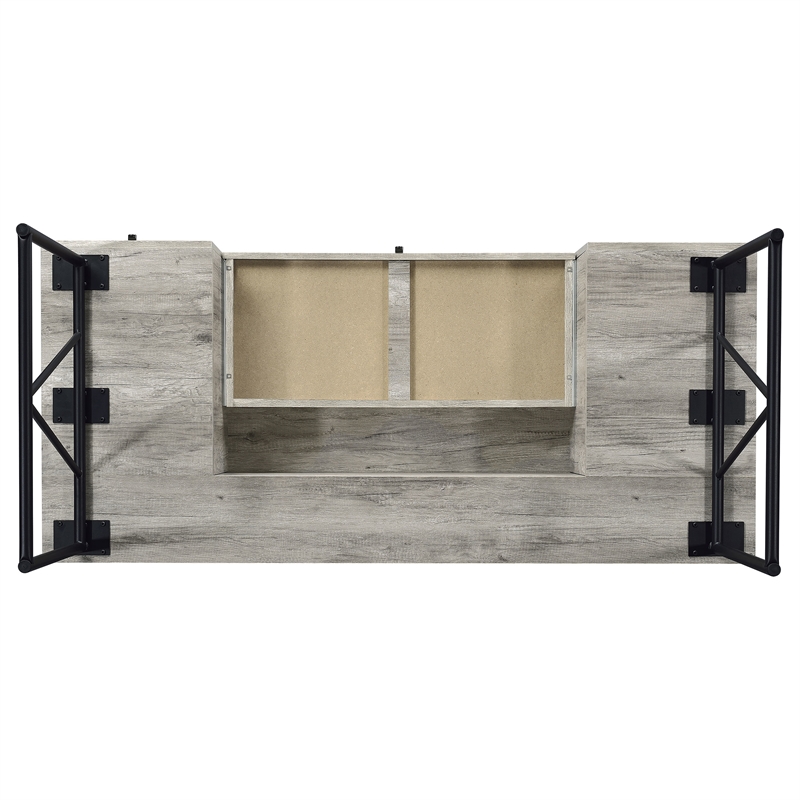 Coaster Analiese 63-inch 4-drawer Engineered Wood Writing Desk in Gray Driftwood