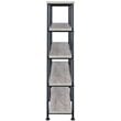 Analiese Engineered Wood 63-inch 4-shelf Double Bookshelf Gray Driftwood