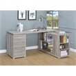 Yvette 60-inch 3-drawer L-Shape Computer Desk Gray Driftwood