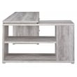 Yvette 60-inch 3-drawer L-Shape Computer Desk Gray Driftwood