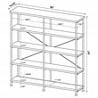 Analiese Engineered Wood 63-inch 4-shelf Double Bookshelf Rustic Nutmeg