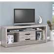 Burke 2-drawer Engineered Wood 59-inch TV Stand Grey Driftwood
