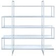 Elmer 63-inch 5-shelf Bookshelf Clear and Chrome
