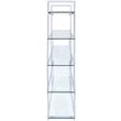 Elmer 63-inch 5-shelf Bookshelf Clear and Chrome