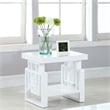 Schmitt Rectangular Side End Table White High Gloss