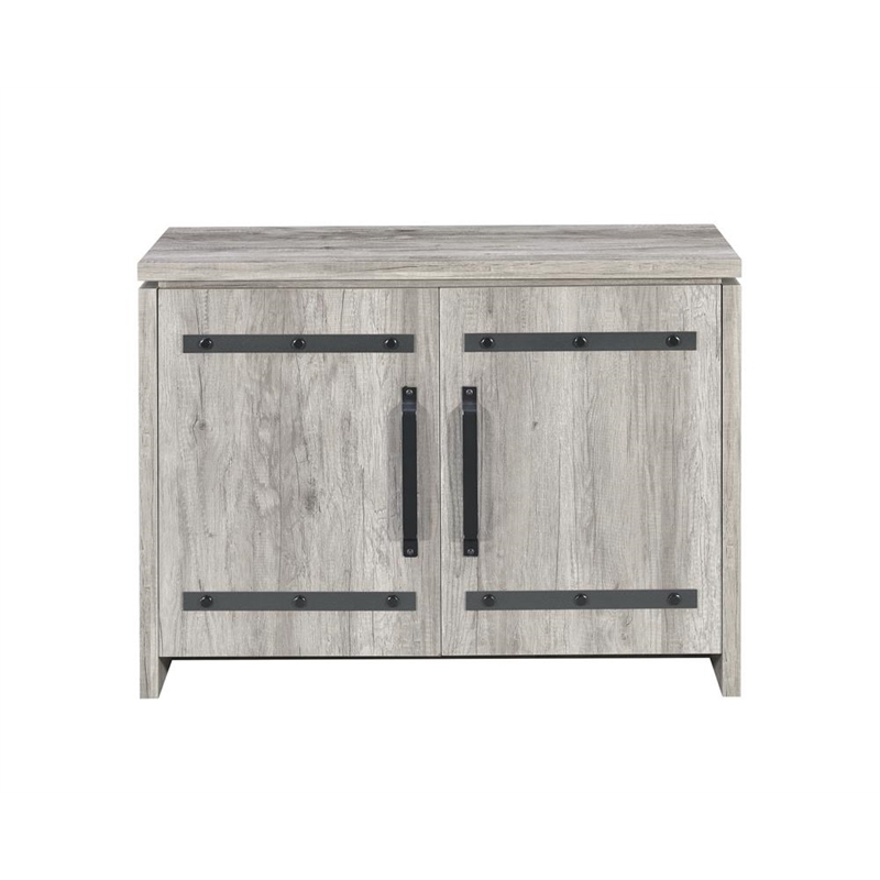 Enoch 2-door Engineered Wood Accent Cabinet Grey Driftwood