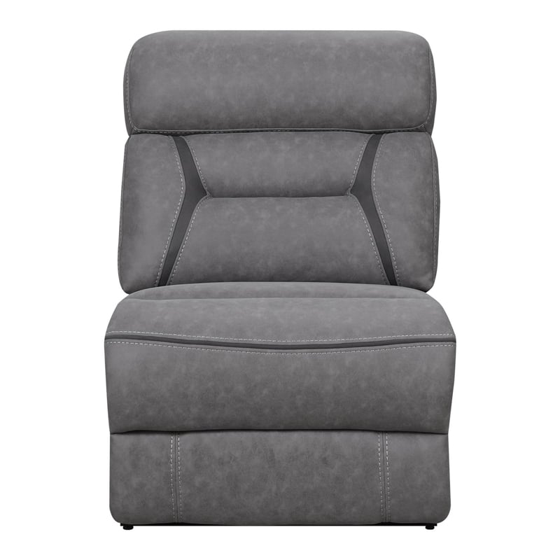 Coaster Higgins Upholstered Armless Chair in Grey