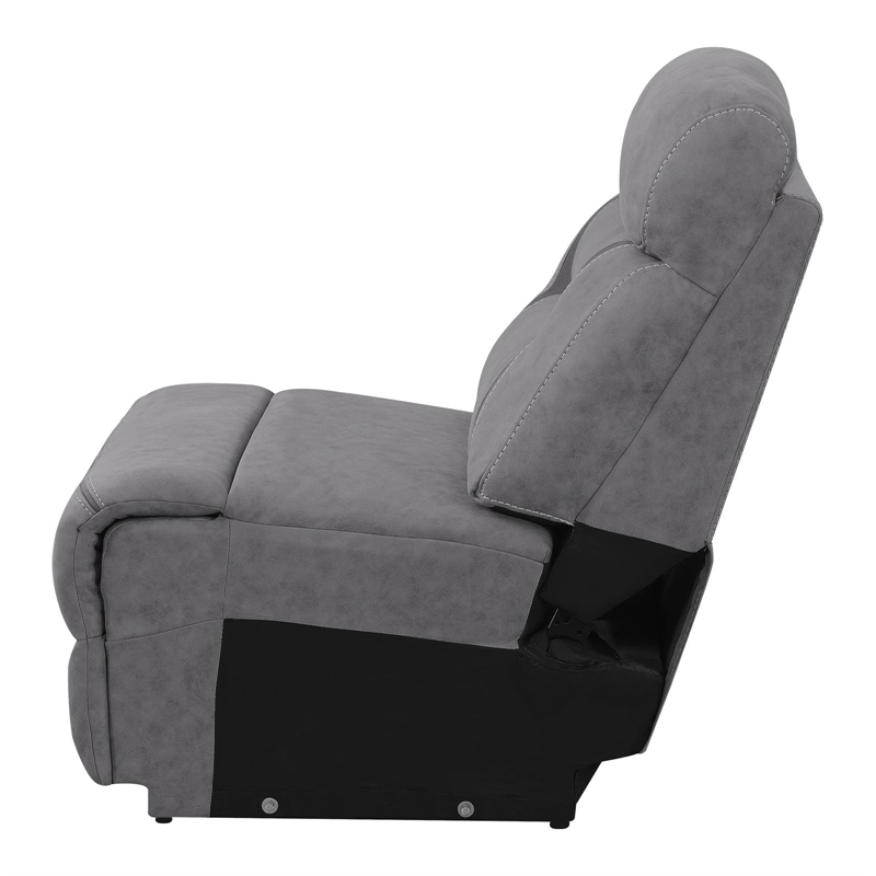 Coaster Higgins Upholstered Armless Chair in Grey