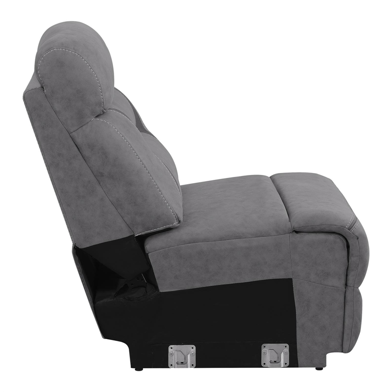 Coaster Higgins Upholstered Armless Chair in Grey