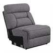 Coaster Higgins Upholstered Armless Chair in Grey