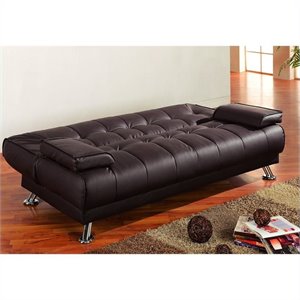 Coaster Furniture Brown Faux Leather Convertible..