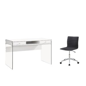coaster 2 piece office set with computer desk and chair