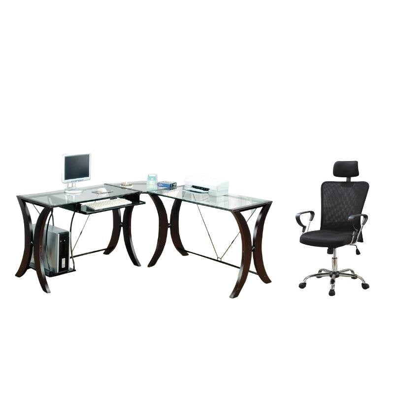 Coaster Division 2pc Office Set With L Shape Computer Desk And
