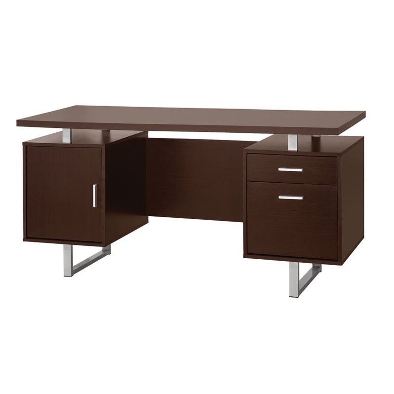 Coaster Papineau 2pc Desk And Mobile File Cabinet Set In Brown