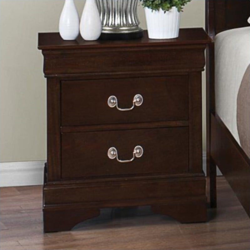 Coaster Louis Philippe 3PC Set with Full Bed and Nightstand with Dresser in Brown