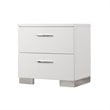 Coaster Felicity 2PC Simple Chest and 2 Drawer Nightstand in White
