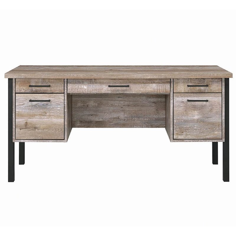 Samson 60-inch 4-drawer Office Computer Desk Weathered Oak