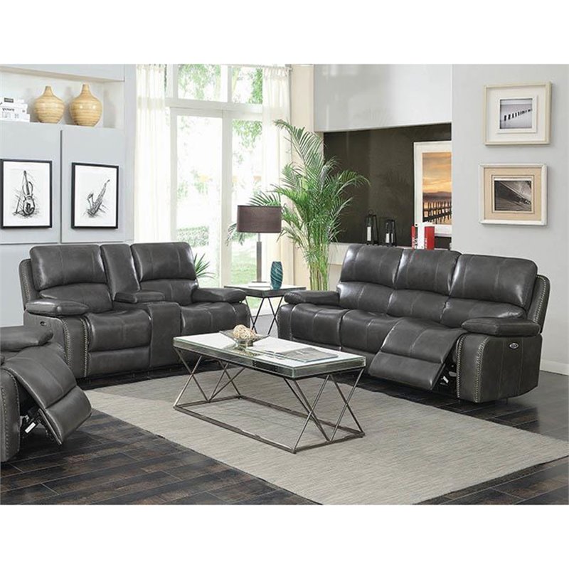 Coaster Ravenna 2 Piece Faux Leather Reclining Sofa Set Coaster Ravenna 2 Piece Faux Leather