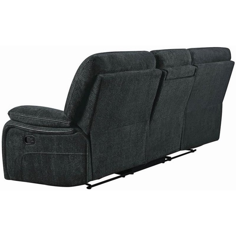 Coaster Perry Reclining Sofa In Navy Blue