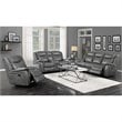 Conrad Upholstered Padded Arm Glider Recliner Grey