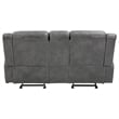 Conrad Upholstered Padded Arm Glider Loveseat Grey