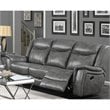 Conrad 2-piece Upholstered Padded Arm Motion Sofa Set Grey