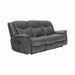 Conrad 2-piece Upholstered Padded Arm Motion Sofa Set Grey