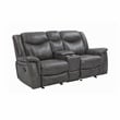 Conrad 2-piece Upholstered Padded Arm Motion Sofa Set Grey