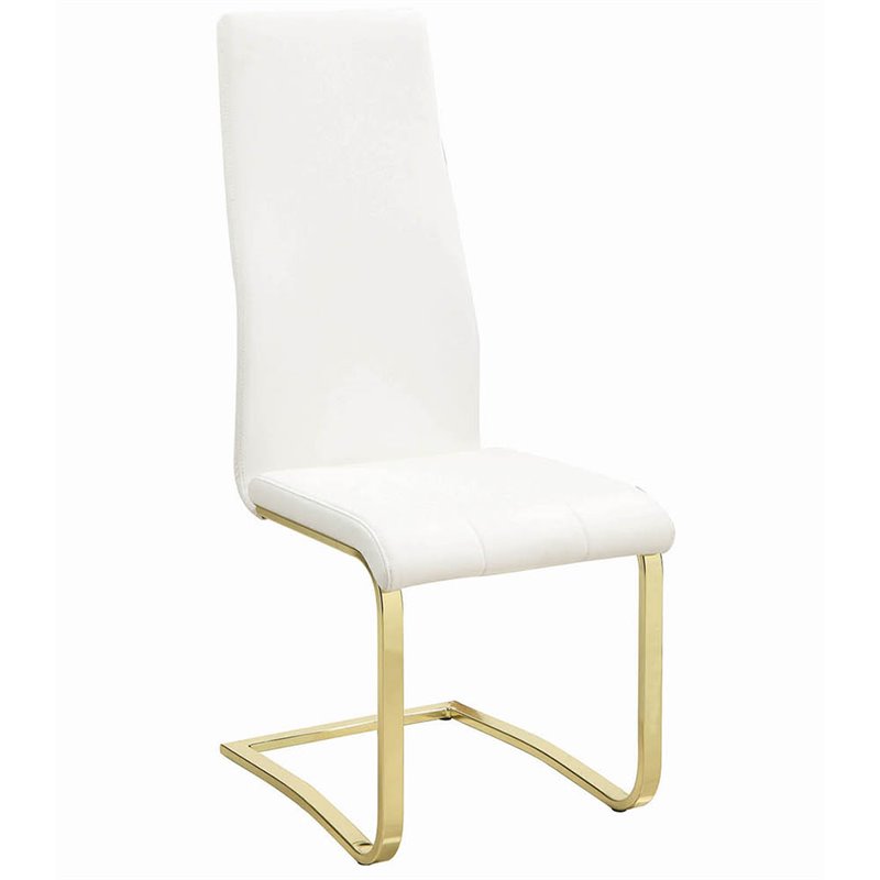 coaster white dining chair