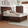 Coaster Barstow King Storage Sleigh Bed in Pinot Noir