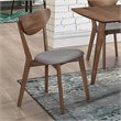 Alfredo Dining Side Chair Grey and Natural Walnut