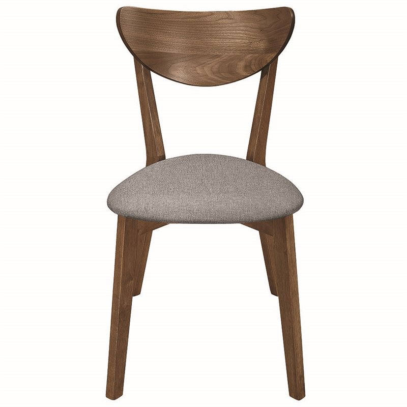 Alfredo Dining Side Chair Grey and Natural Walnut