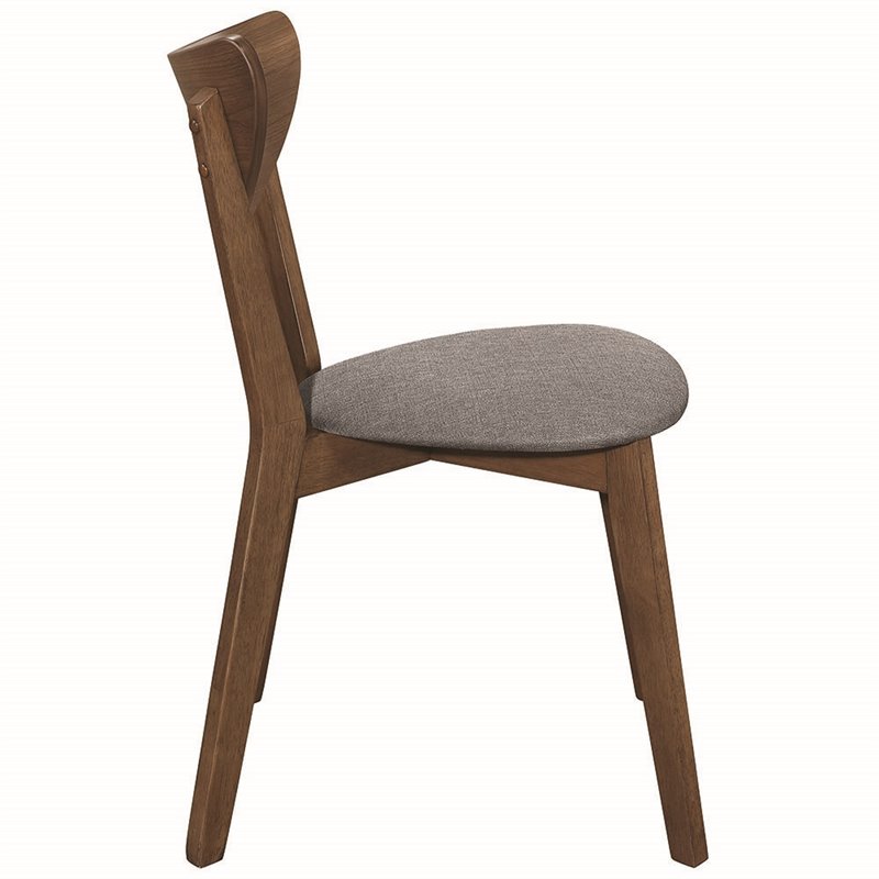 Alfredo Dining Side Chair Grey and Natural Walnut