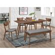 Alfredo Dining Side Chair Grey and Natural Walnut