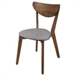 Alfredo Dining Side Chair Grey and Natural Walnut