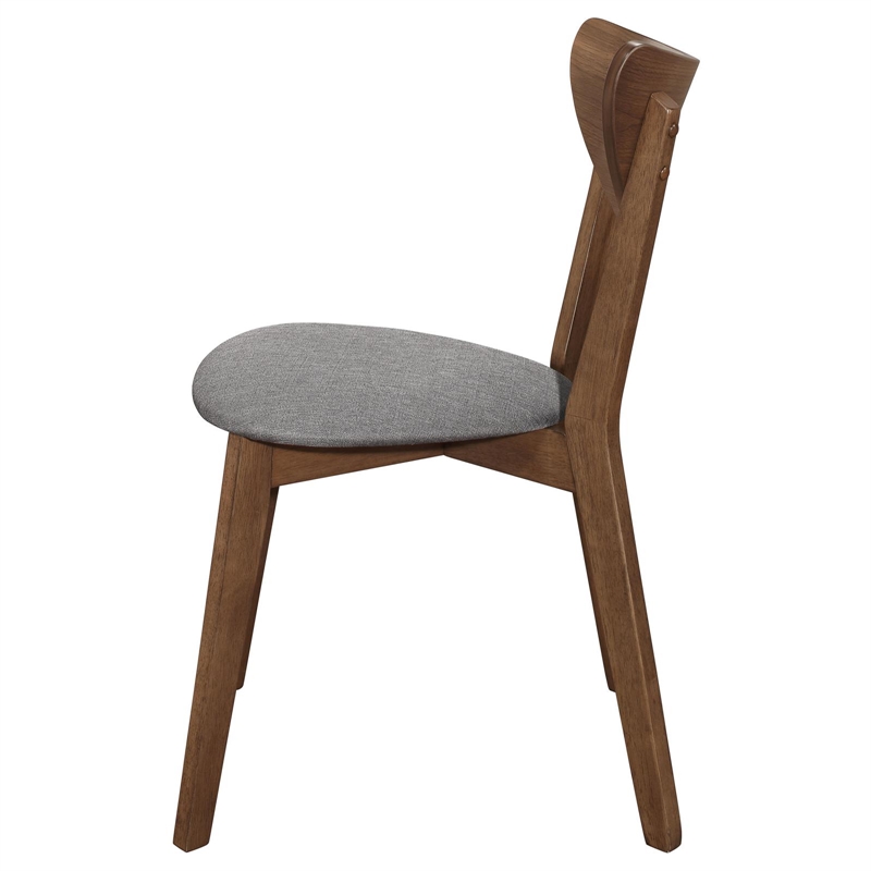 Alfredo Dining Side Chair Grey and Natural Walnut