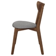 Alfredo Dining Side Chair Grey and Natural Walnut
