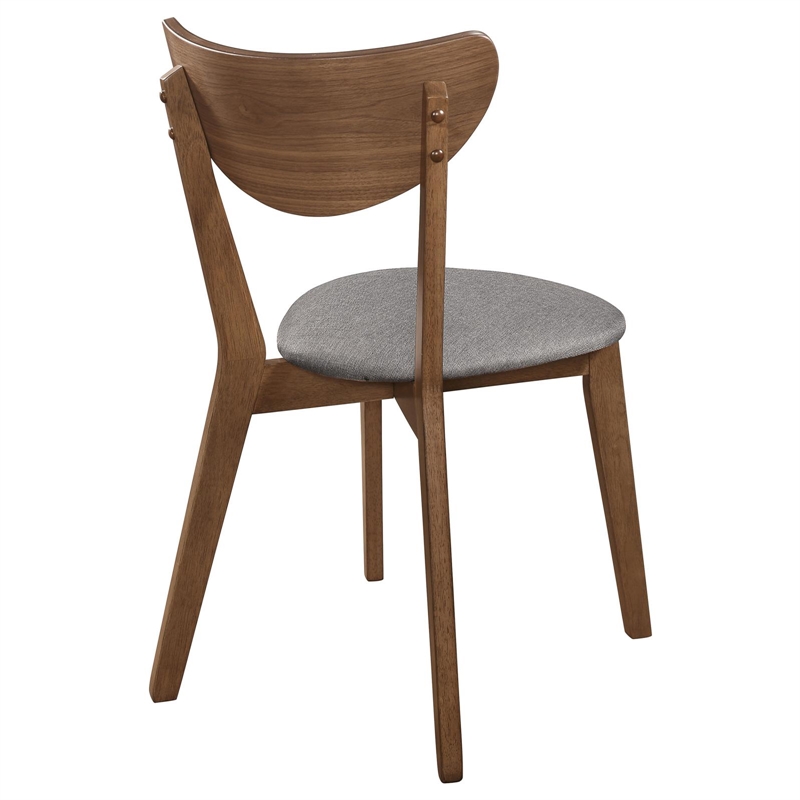 Alfredo Dining Side Chair Grey and Natural Walnut