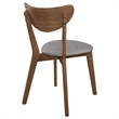 Alfredo Dining Side Chair Grey and Natural Walnut
