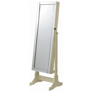 coaster jewelry armoire cheval mirror in champagne