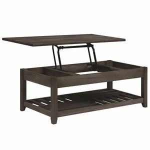 coaster lift top coffee table with storage in gray