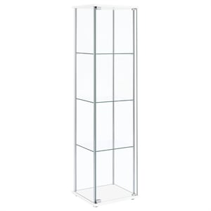 Coaster Bellatrix 3-shelf Clear Glass Curio Cabinet in White