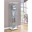 Coaster Bellatrix 3-shelf Clear Glass Curio Cabinet in White