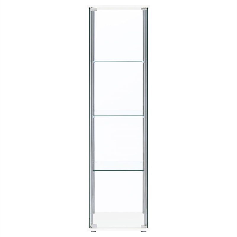 Coaster Bellatrix 3-shelf Clear Glass Curio Cabinet in White