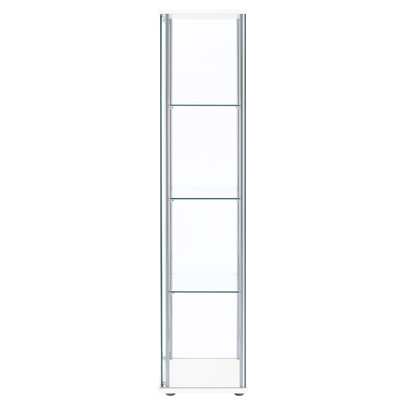 Coaster Bellatrix 3-shelf Clear Glass Curio Cabinet in White