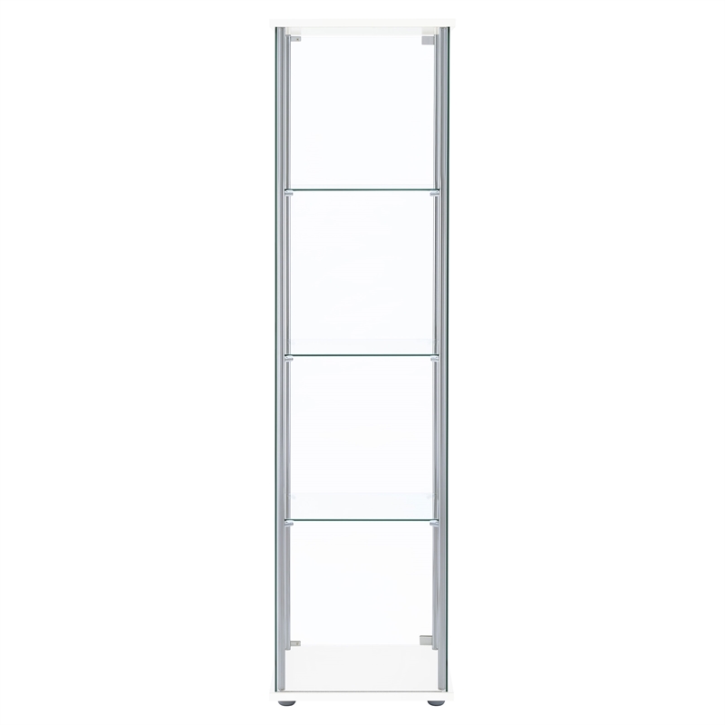 Coaster Bellatrix 3-shelf Clear Glass Curio Cabinet in White