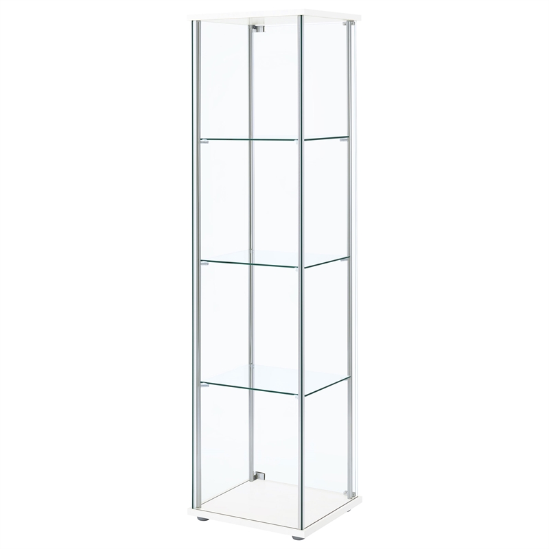 Coaster Bellatrix 3-shelf Clear Glass Curio Cabinet in White