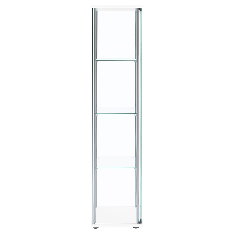 Coaster Bellatrix 3-shelf Clear Glass Curio Cabinet in White